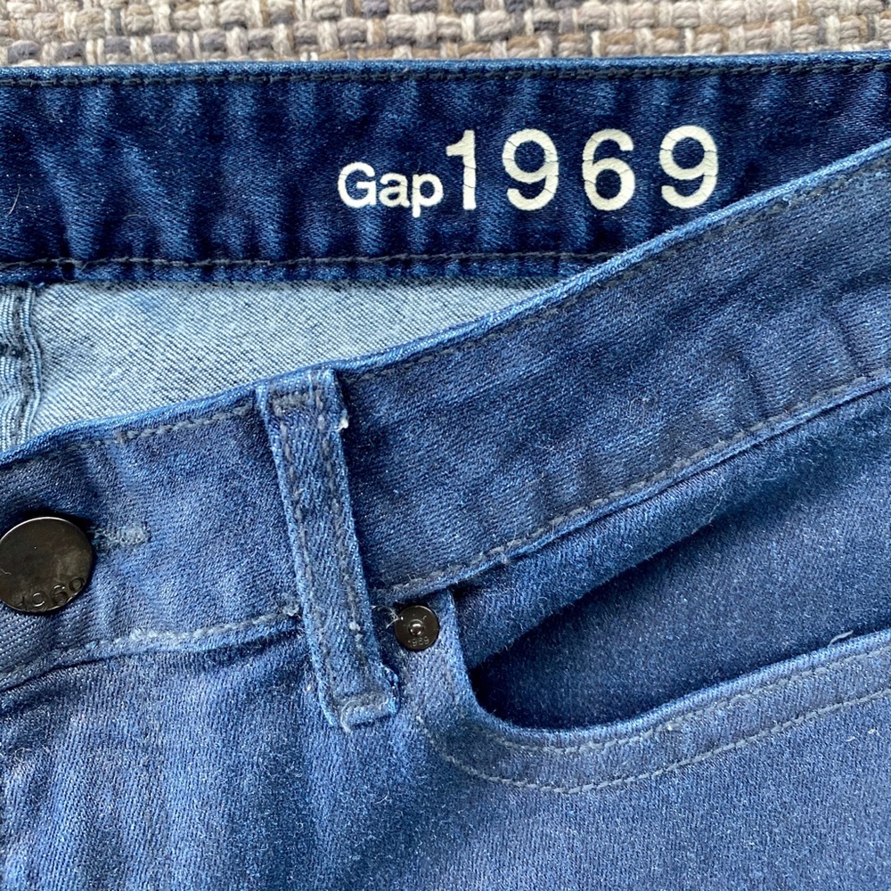 Gap Always Skinny Coated Navy Jeans - Picture 3 of 6